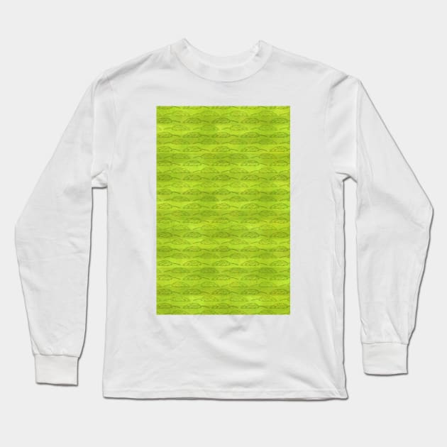 Palm Traffic! (Green Stripes) Long Sleeve T-Shirt by ErinKantBarnard